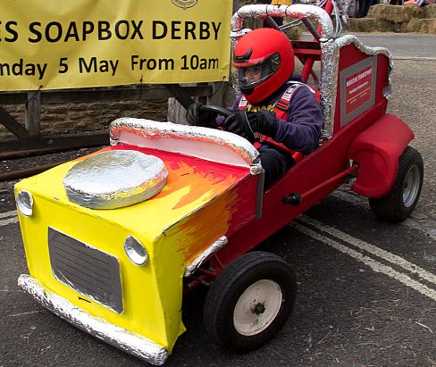 One of the wacky vehicles in the Tetbury Soapbox Derby.